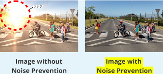Image without Noise Prevention Image with Noise Prevention